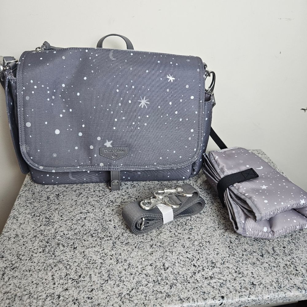 TWELVElittle On-The-Go Stroller Caddy  Bag  in Grey Twinkle